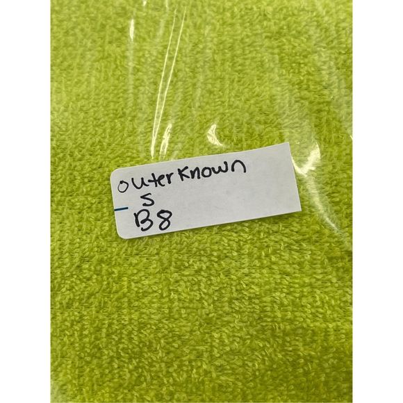 Outerknown Dress Hightide Women’s Size Small Neon Green Yellow Hooded Terry New‎ - Picture 13 of 14